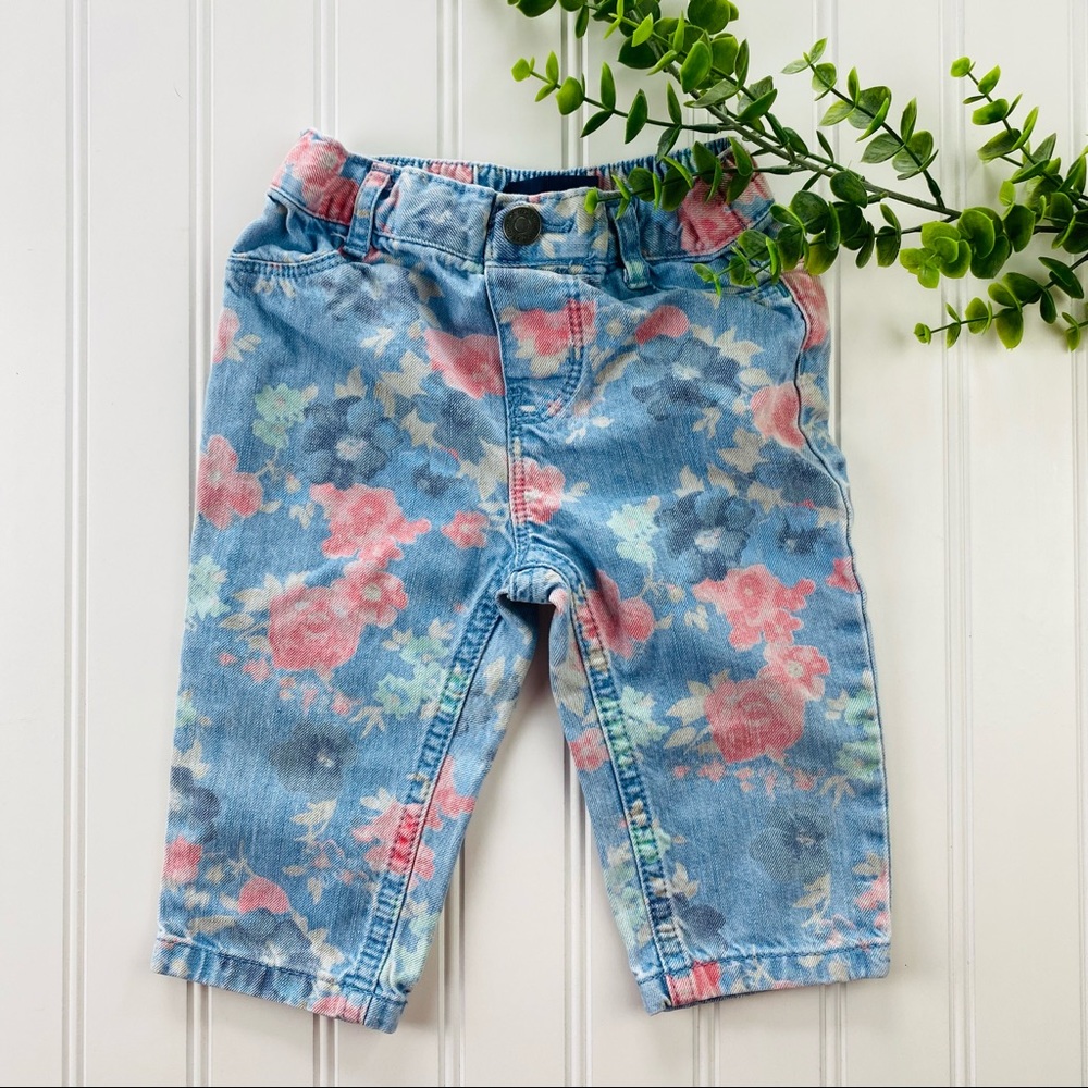 OshKosh 9M Floral Jeans